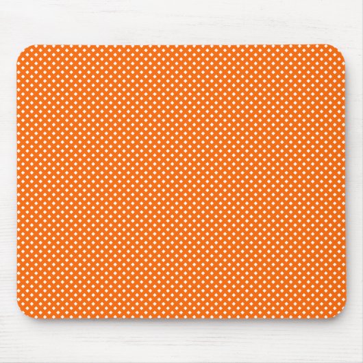 Nettomuster-Orange mit Weiß Mousepad (Vorne)