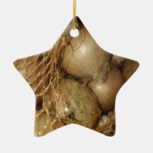 Nettozwiebeln, Gemüse, Gewürzkochen Keramikornament