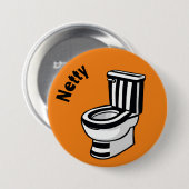 Netty Geordie Button, Toilette, Bad Button (Vorne & Hinten)
