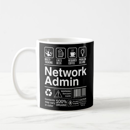 Network Admin Label Kaffeetasse (Links)