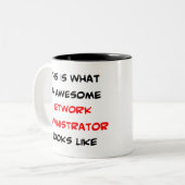 network administrator, awesome zweifarbige tasse (Vorderseite Links)