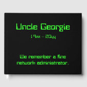 Network Administrator Condolences Guestbook Gästebuch (Vorderseite)