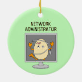 Network Administrator Egghead Keramik Ornament (Hinten)