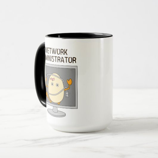 Network Administrator Egghead Tasse (Vorderseite Links)