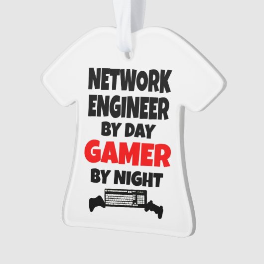 Network Engineer by Day Gamer by Night Ornament (Vorderseite)