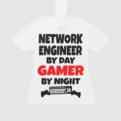 Network Engineer by Day Gamer by Night Ornament (Vorderseite)