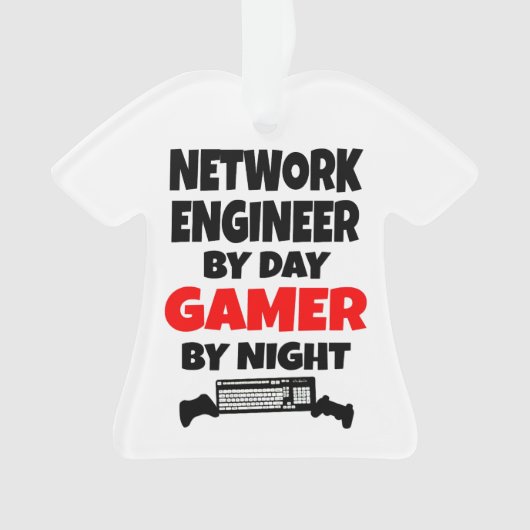 Network Engineer by Day Gamer by Night Ornament (Vorderseite)