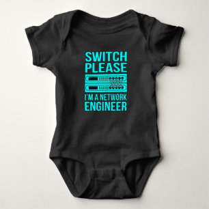 Network Engineer Computer IT Tech Programmer Geek Baby Strampler