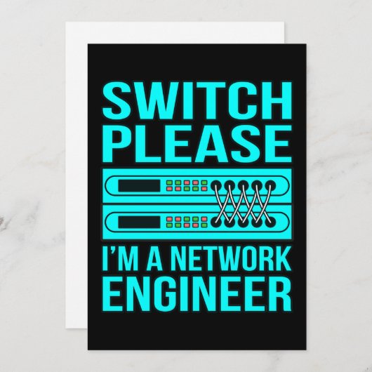 Network Engineer Computer IT Tech Programmer Geek Dankeskarte (Vorne/Hinten)