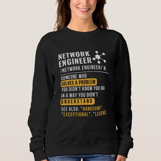 Network Engineer Definition Sweatshirt (Vorderseite)
