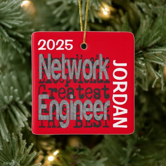Network Engineer Extraordinaire CUSTOM Keramikornament (Baum)