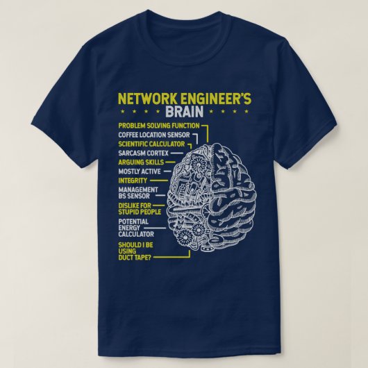 Network Engineer Networking Network Engineering T-Shirt (Design vorne)