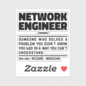 Network Engineer Noun Data Science Geek Student Aufkleber (Blatt)