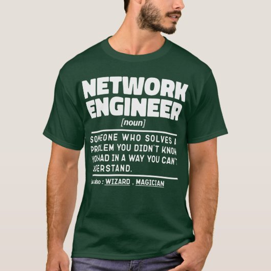 Network Engineer Noun Data Science Geek Student T-Shirt (Vorderseite)