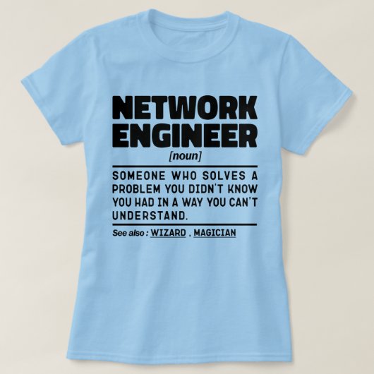 Network Engineer Noun Data Science Geek Student T-Shirt (Design vorne)