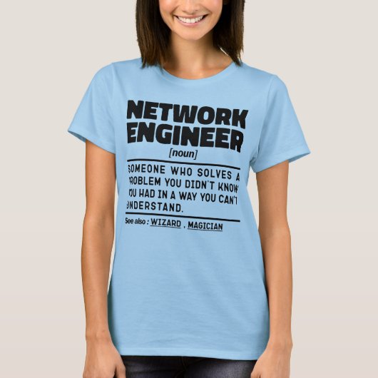 Network Engineer Noun Data Science Geek Student T-Shirt (Vorderseite)