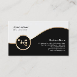 Network Points Icon SEO Consultant Business Card Visitenkarte