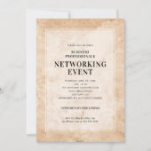 Networking Event Stilvoller Marmorhintergrund Einladung (Vorderseite)