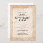Networking Event Stilvoller Marmorhintergrund Einladung (Vorne/Hinten)