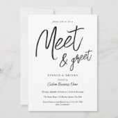 Networking Meet & Greet Simple Script Business Einladung (Vorderseite)