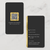 Networking QR Code Modernes, trendiges Gold berufl Visitenkarte (Vorne/Hinten)