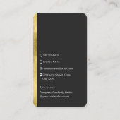 Networking QR Code Modernes, trendiges Gold berufl Visitenkarte (Rückseite)