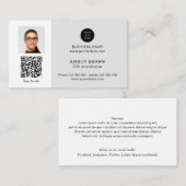 Networking Real Anwesen QR Code beruflich Foto Visitenkarte (Vorne/Hinten)