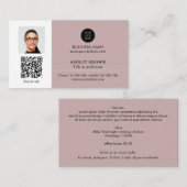 Networking Real Anwesen QR Code beruflich Foto Visitenkarte (Vorne/Hinten)