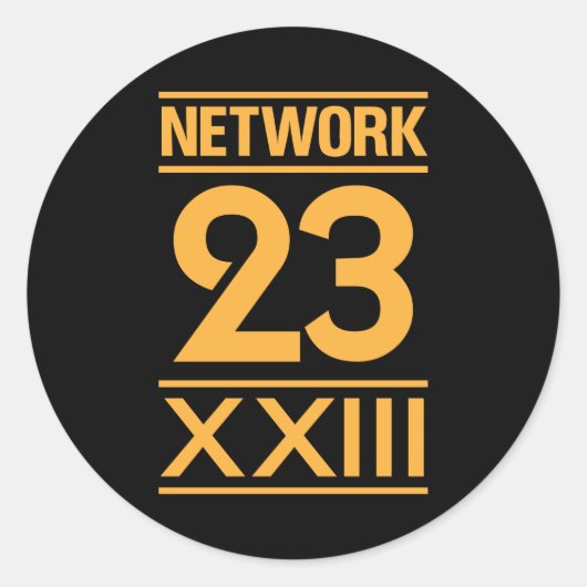 Netz 23 runder aufkleber (Vorderseite)