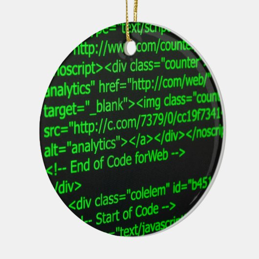 Netz-Code Keramik Ornament (Links)