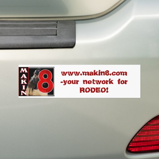 Netz des Rodeo-Makin'8 Autoaufkleber (Auf Auto)