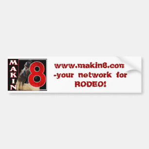 Netz des Rodeo-Makin'8 Autoaufkleber