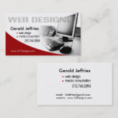Netz-Designer-Medienberater-ComputerWhiz Visitenkarte (Vorne/Hinten)