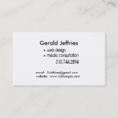 Netz-Designer-Medienberater-ComputerWhiz Visitenkarte (Rückseite)