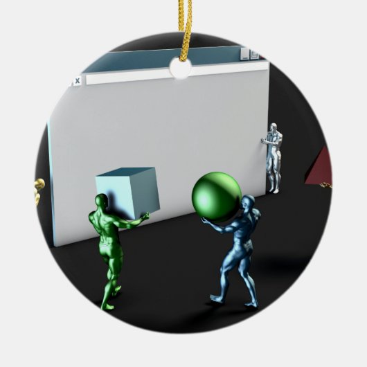 Netz-Dienstleistungen im Designbereich und Keramik Ornament (Vorne)