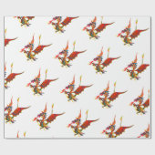 Netz Drache - Wrapping paper Geschenkpapier (Flach)