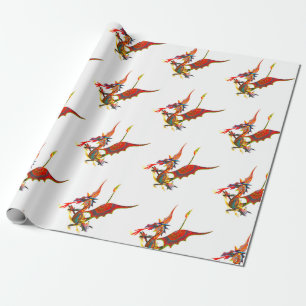 Netz Drache - Wrapping paper Geschenkpapier