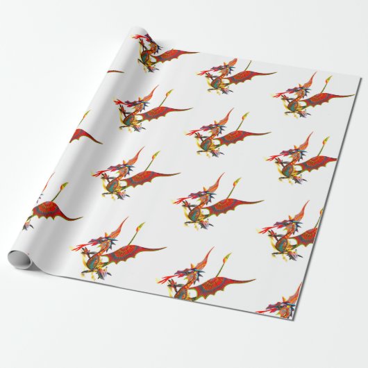 Netz Drache - Wrapping paper Geschenkpapier (Ungerollt)