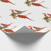Netz Drache - Wrapping paper Geschenkpapier (Ecke)