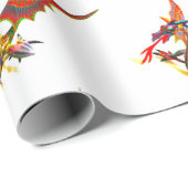 Netz Drache - Wrapping paper Geschenkpapier (Rolleneckpunkt)
