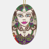 "Netz-Geliebte " Keramikornament (Links)