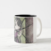 Netz-Hexe-Tasse Zweifarbige Tasse (VorderseiteRechts)
