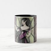 Netz-Hexe-Tasse Zweifarbige Tasse (Mittel)