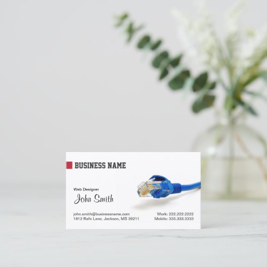 Netz-Internet-Marketings-Netz Visitenkarte (Stehend Vorderseite)