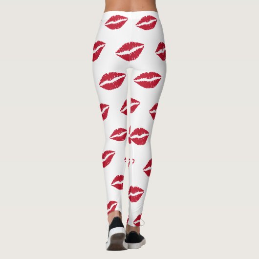 Netz Lips Kiss Leggings (Rückseite)