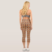 Netz mehrfarbiger Dreiecke Capri Leggings (Rückseite)