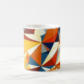 Netz mehrfarbiger Dreiecke Kaffeetasse (Mittel)