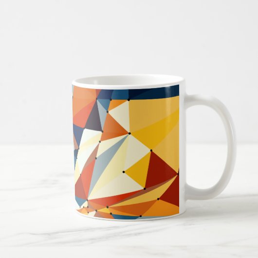 Netz mehrfarbiger Dreiecke Kaffeetasse (Rechts)