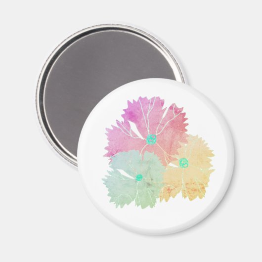 Netz mit Blume Magnet (Vorderseite/Rückseite)