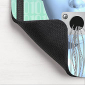 Netz-moderne surreale Hauptkunst Mousepad (Ecke)